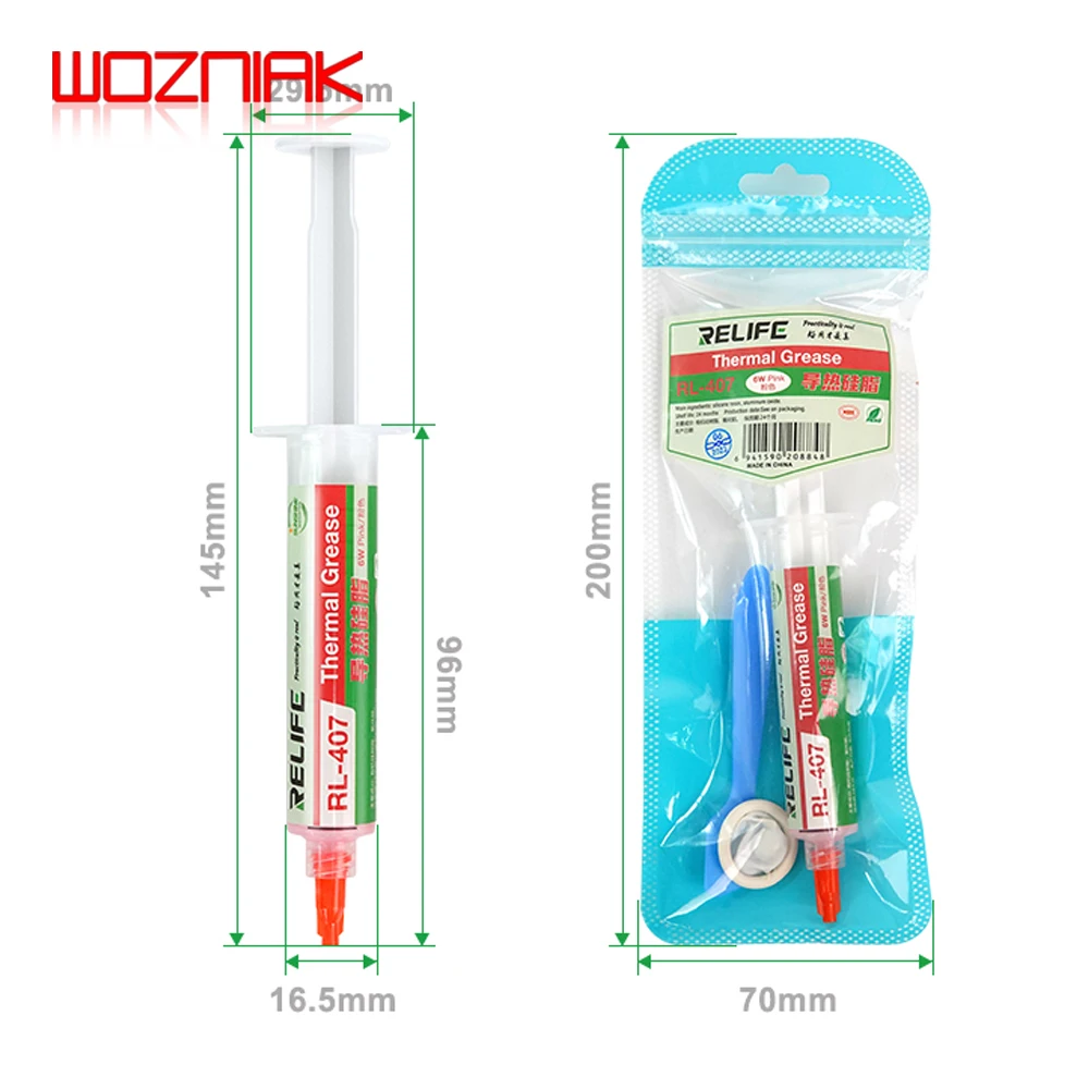 RELIFE RL-407 Thermal Conductive Silicone Grease /6W/20G CPU/Graphics Card IPHONE/Android Phones Laptops and Desktops mobile phone repair tools kit,mobile phone repair tools