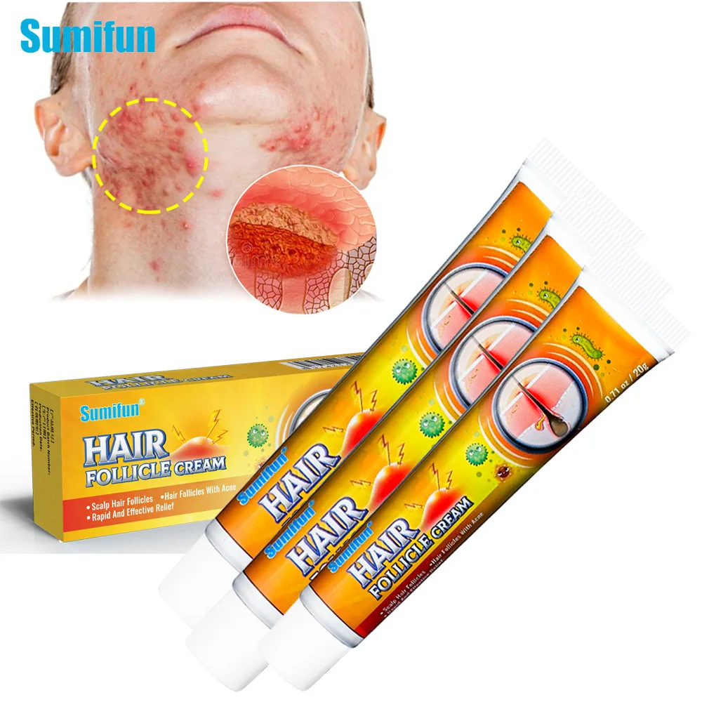 1/3pcs Hair Follicle Treatment Cream Folliculitis Skin Inflammation Antibacterial Ointment Body Acne Anti Itch Medical Plaster