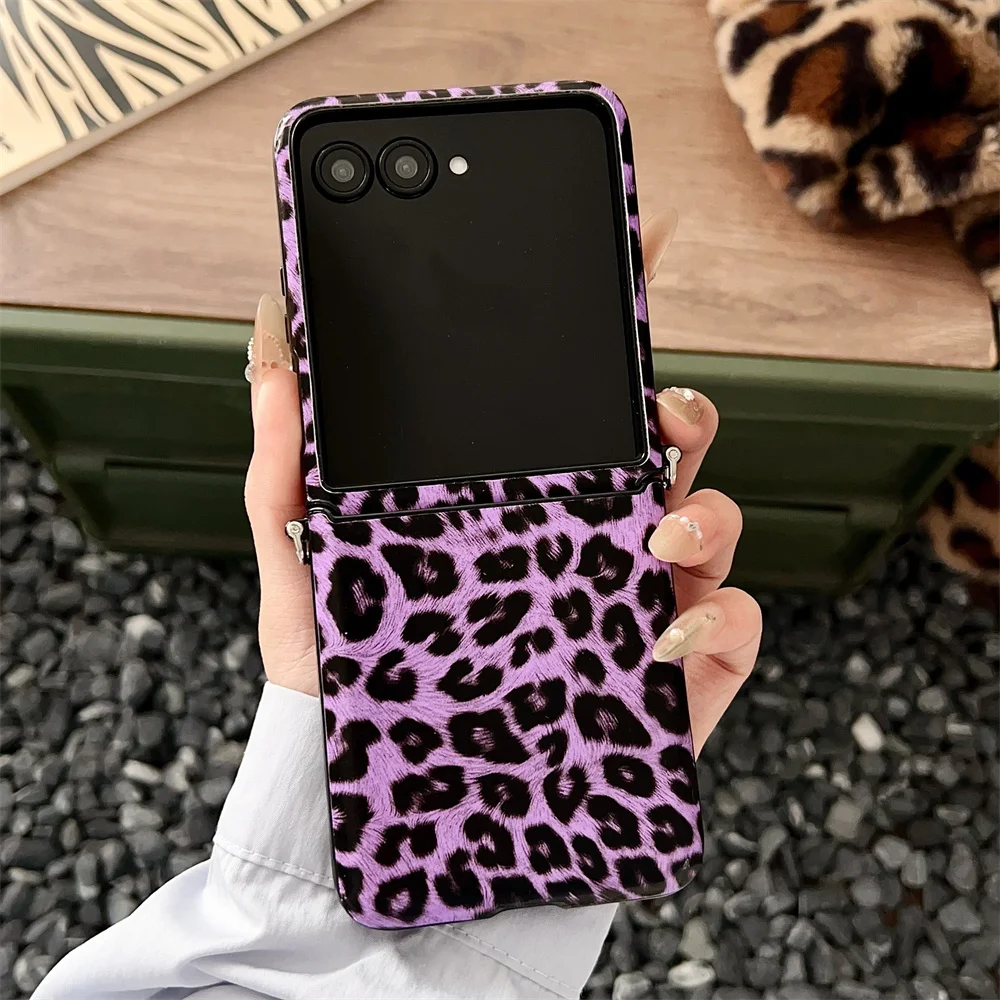 Luxury Leopard Pattern Thin Leather Phone Case - Shockproof Solid Color Protective Back Cover