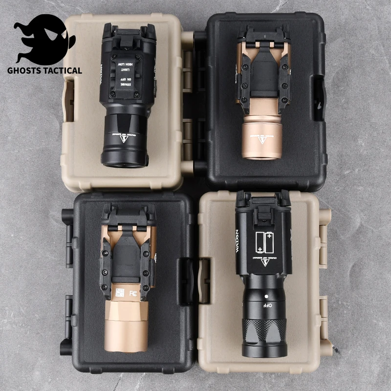 

Tactical WADSN X300U X300 Ultra X300V XH35 Metal Pistol Scout Flashlight Gun Hunting Weapon Light Strobe Fit 20mm Rail Glock G17