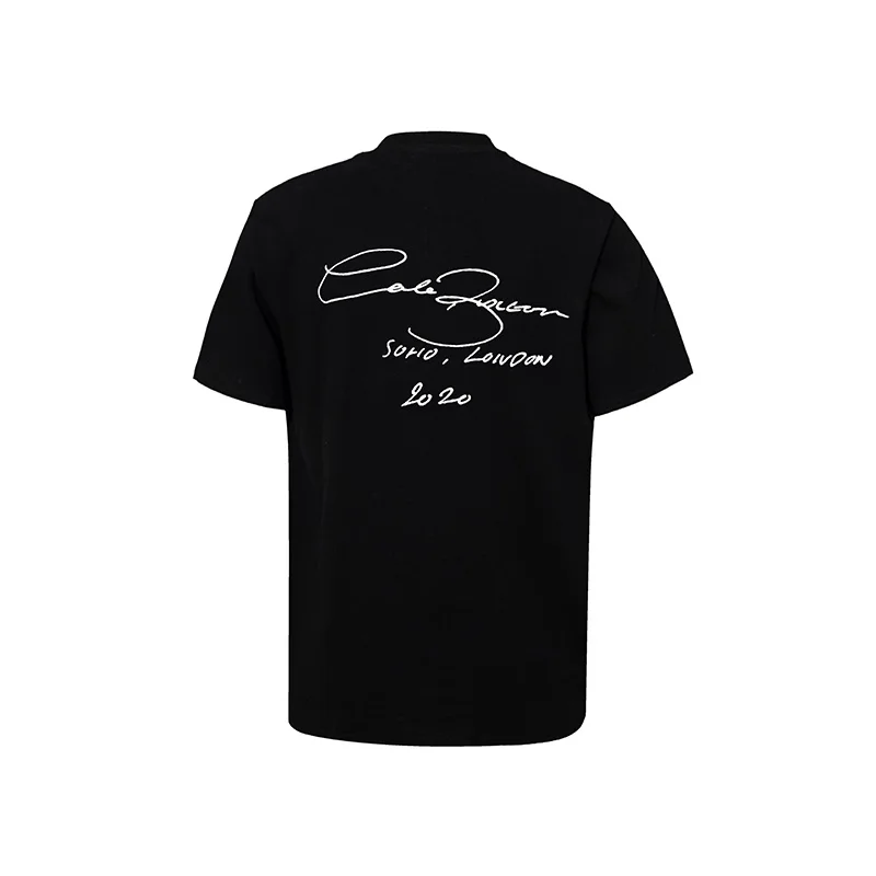 T-shirt oversize da uomo con stampa in sanscrito in cotone_voghion.com