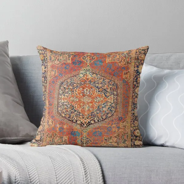 

17Th Century Turkish Carpet Print Printing Throw Pillow Cover Case Bed Office Anime Car Hotel Home Pillows not include One Side