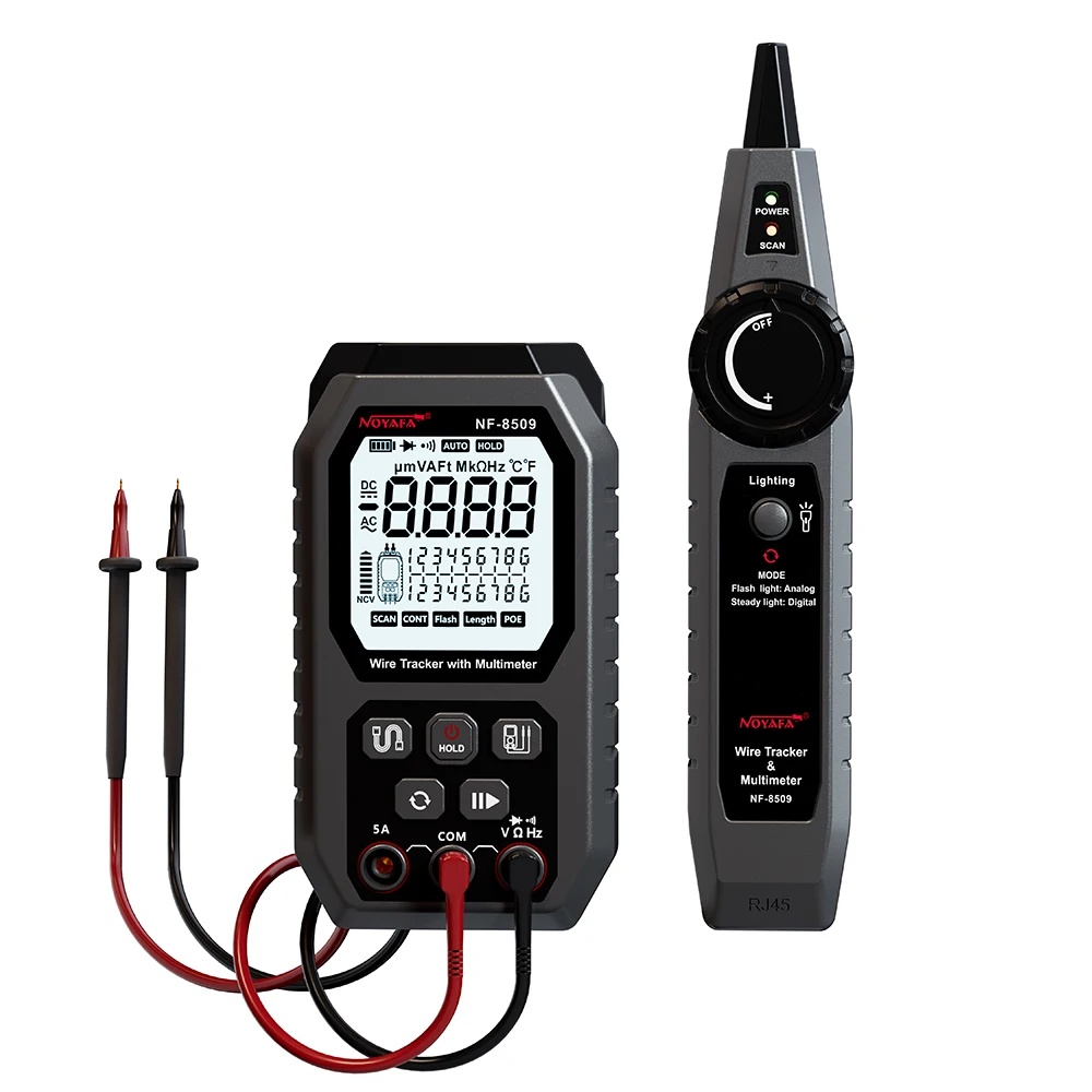 

NOYAFA NF-8509 2 in 1 Network Cable tester Wire Tracker with Multimeter Network cable length measurement locating