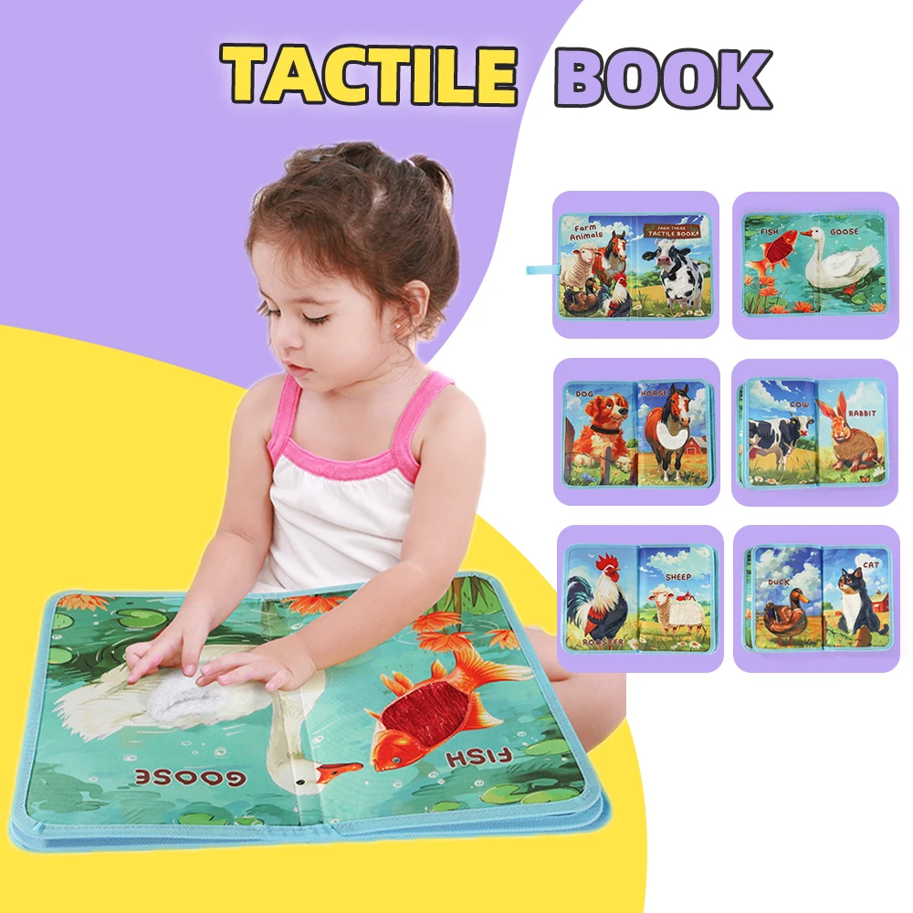 Children's Enlightenment and Early Education Cognitive Picture Books Simulated Animals Unstoppable 3D Books Touch Books Farm