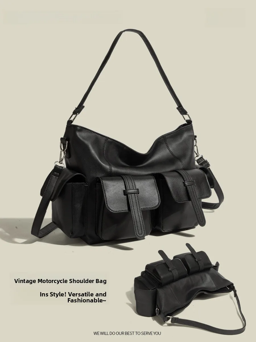 バッグ Leather Shoulder Bag black BAG55 HORSE LEATHER MINI SHOULDER BAG ホースレザー ミニ
