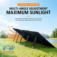 Kit de panneau solaire portable pliable 300W, étanche, chargeur de secours solaire d'urgence pour le camping, la station d'alimentation RV, la vie hors réseau 5
