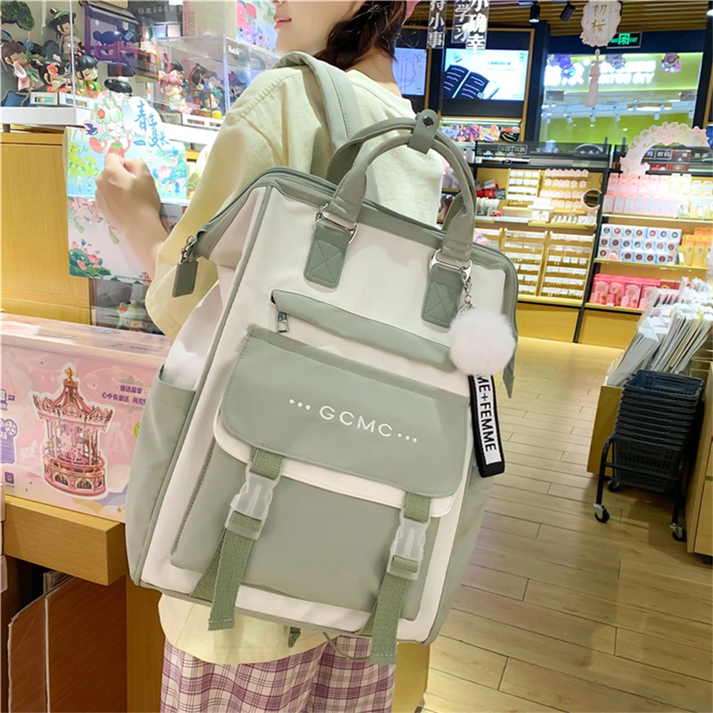 Multifunctional Panelled New Ladies Backpacks Large Capacity High Quality Nylon Ladies Shoulder Bags Fashionable Women Bag Sac 2