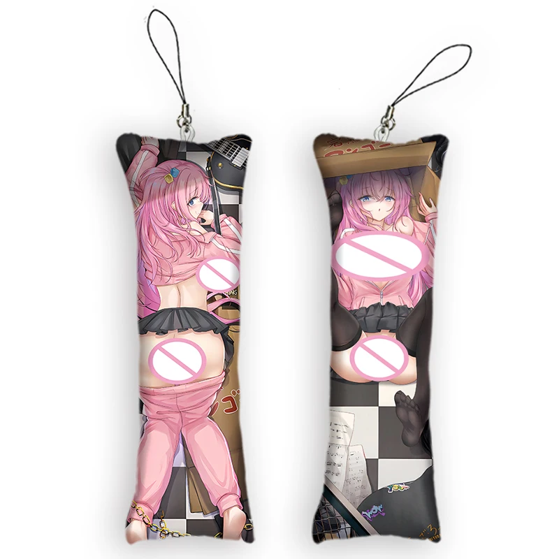 

Goto Hitori Anime Key Chain Pendant Bocchi The Rock Mini Dakimakura Kawaii Accessories Small Pillow Bag Otaku Keyring Pendants