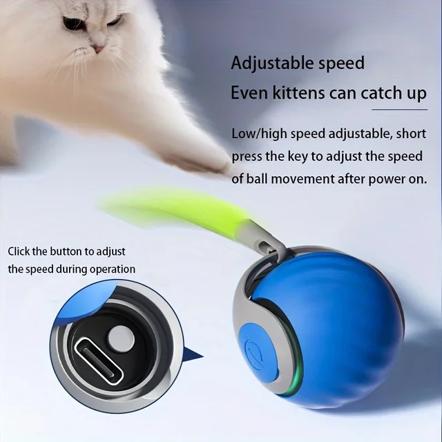 Smart Cat Toys Balls Automatic Interactive Pet Electric Rolling Teaser USB Rechargeable Kitty Moving Bouncing ball Mouse Car toy 2