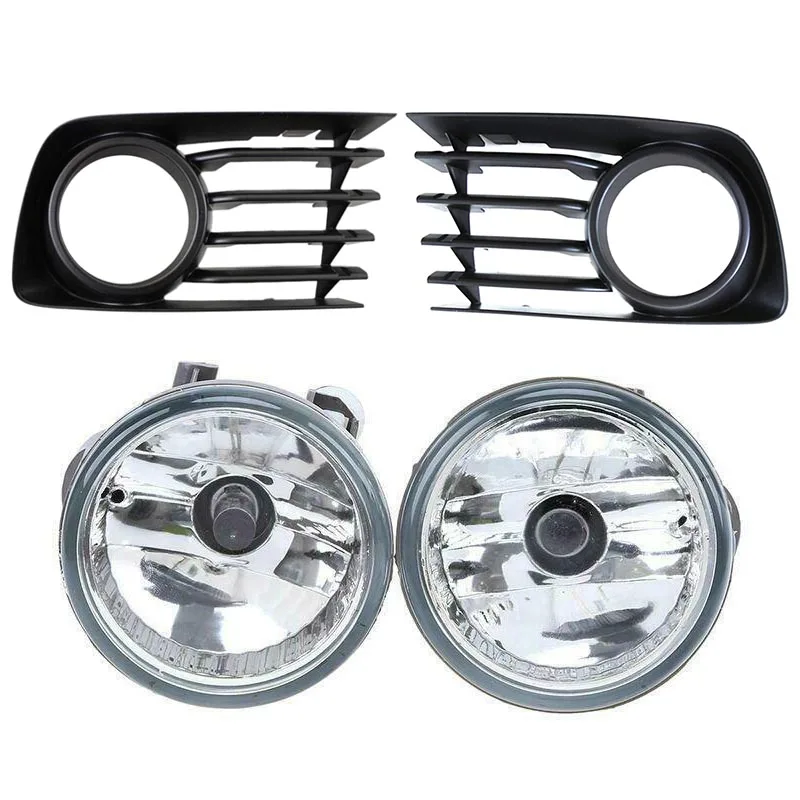 

Pair Front Bumper Fog Light + Covers Kit for Prius 2004-2009 with Bulb 81221-52070 81211-52070