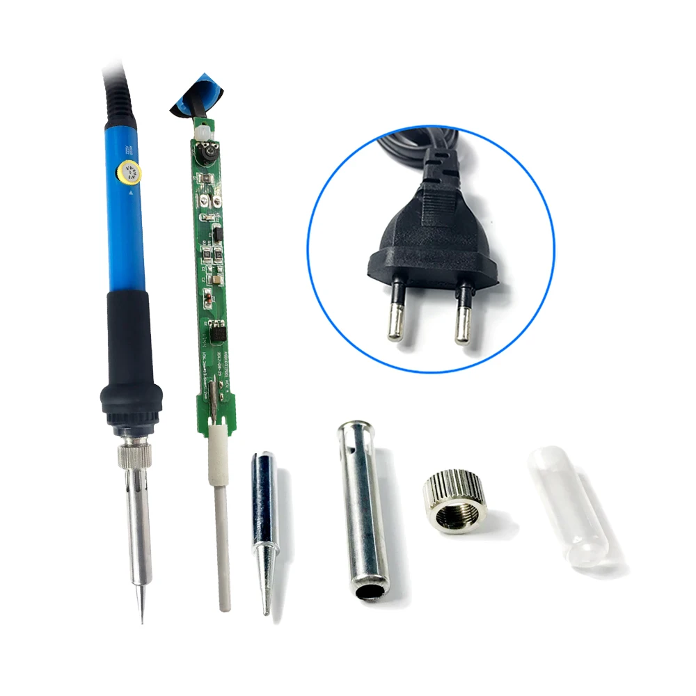 JCD Electric Soldering Iron Set Adjustable Temperature 220V/60W Welding Solder Rework Station Welding Repair Tools electric welding