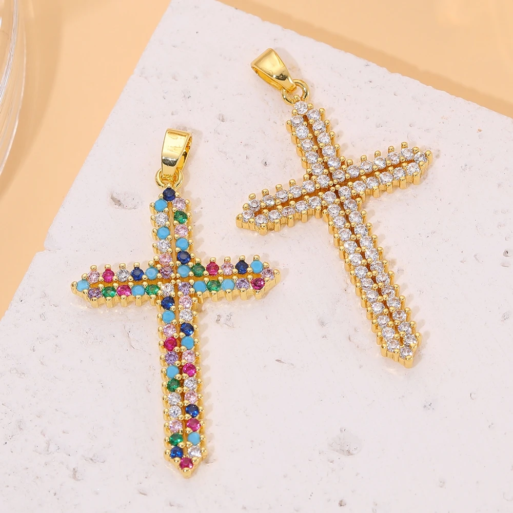 Juya DIY 18K echtes Gold vergoldet Zirkonia Christian Saint Mary Kreuz Engel Libelle Charms für Weihnachtsdekoration Schmuckherstellung – Detail 28