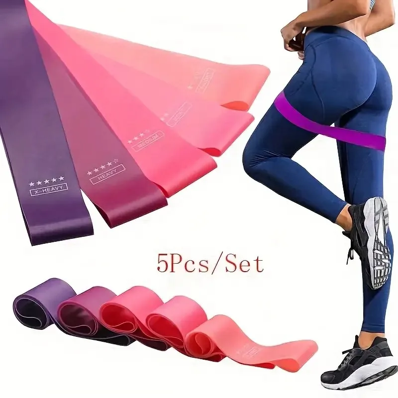 Cross-border Dedicated Yoga Latex Tension Ring Elastic Band Thin Legs Hip Lift Resistance Band Bodybuilding Tension Flat fitness resistance band
