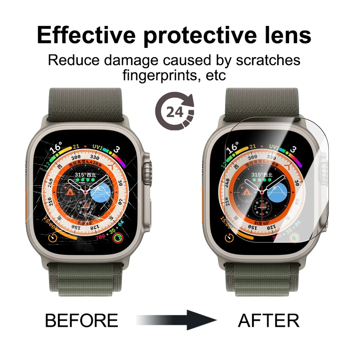 Tempered Glass for Apple Watch Ultra3 Ultra2 Ultra 49mm Protective Glass Cover Screen Protector for IWatch Ultra 3 2 Glass Film
