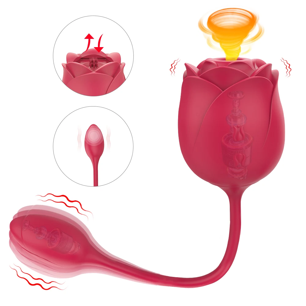 Vibratore a rosa per stimolazione del clitoride e capezzoli_voghion.com