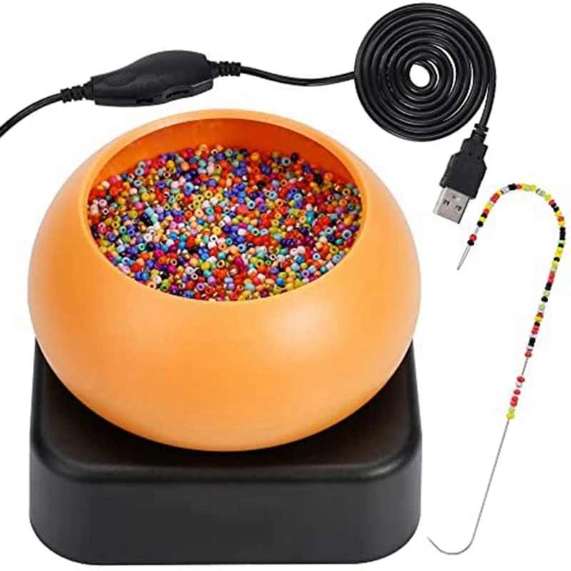 

Electric Beading Spinner, Adjustable Speed Bead Loader, Bead Loader Bowl With Electric Base, Needles For DIY Jewelry