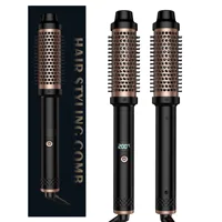 3-in-1 Multifunctional Straightening Curling Hot Brush Portable Travel Ionic Hair Styling Comb Fast Heating for Thick/Fine Hair