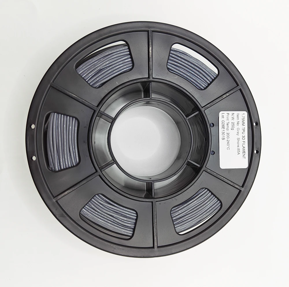 TPU 필라멘트 경도 95A/90A/85A FDM 3D 프린팅용 유연한 필라멘트 1.75mm 직경 소프트 소재 250g/롤