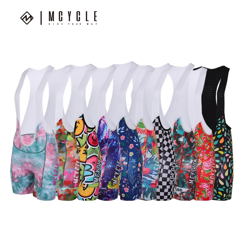 Mcycle New Design Sublimation Cycling Shorts Breathable Bicycle Bib Short Full Size Road Bike Short Bib Cycling Women
