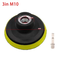 3-7 Inch Self-adhesive Backing Pad Polishing Plate With 10/14mm Thread Adapter Hex Shank Black, Yellow, Silver