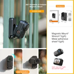 Magnetic 360° Rotating Tabletop Stand for Vertical Mount Photography