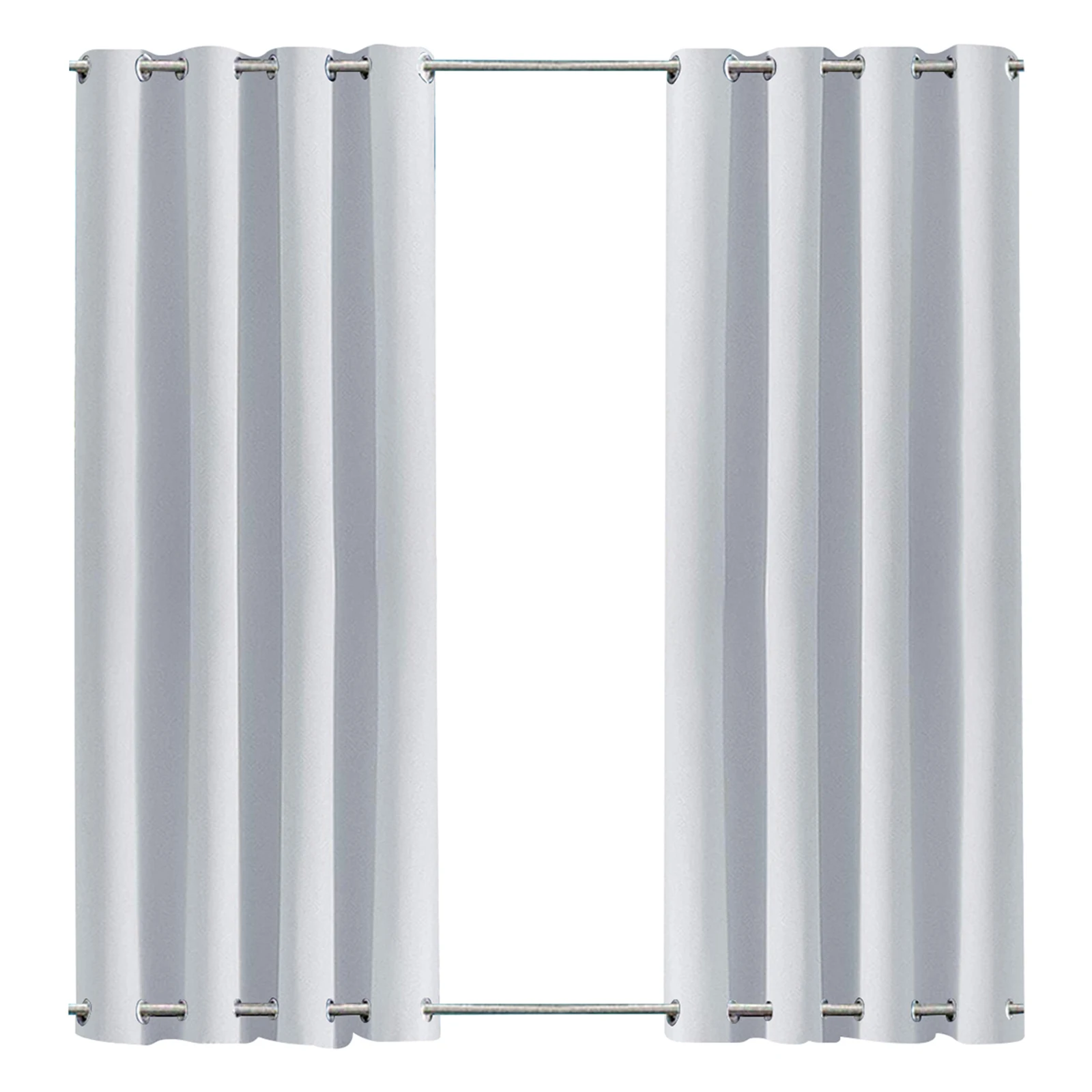 1/2 Pieces Outdoor Blackout Curtain For Patio Waterproof Thermal Insulated Exterior Garden Curtains Grommet at Top Bottom Drapes 