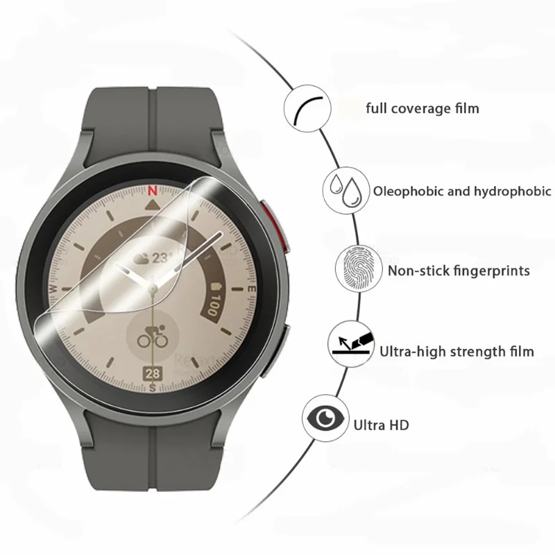 Premium Hydrogel Protective Film for Smartwatch Screens (1-5 Pack)
