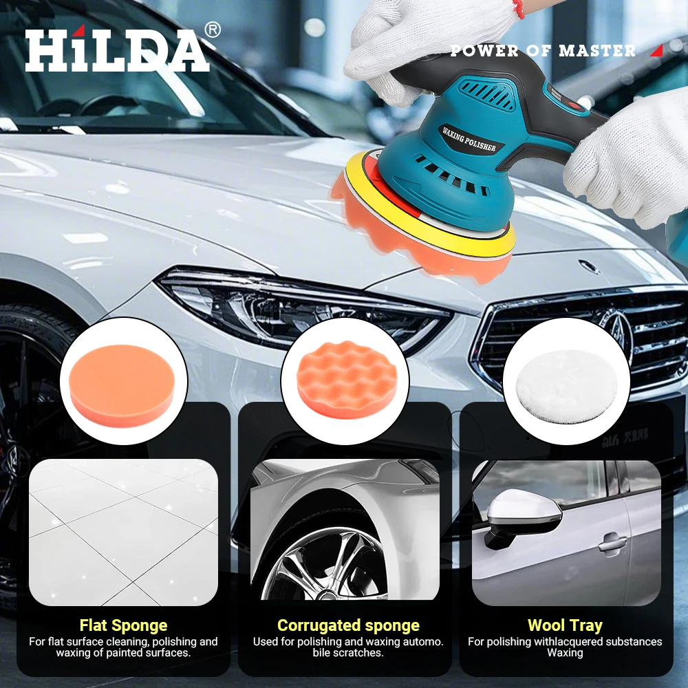 Car Polishers Wireless Automotive Polishing Machine Wax Tool 6 Gears Electric Waxing Repairing Sander Car Accessories car polisher,power tools accessories