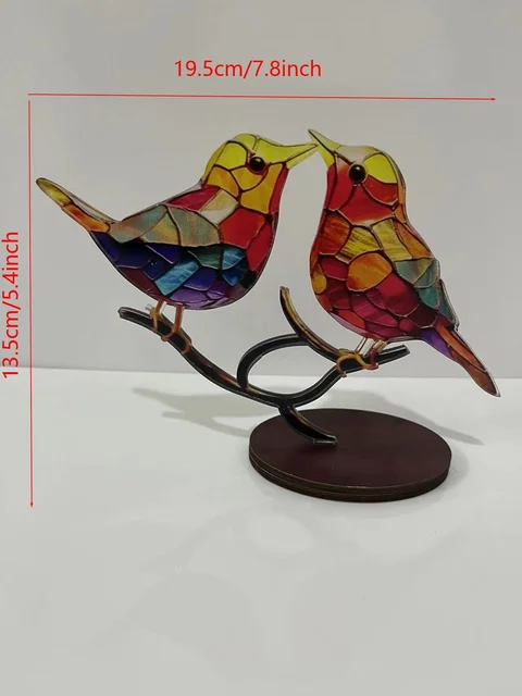 Comprar Adornos decorativos de pájaros acrílicos en adornos de ramas Serie  de grupos de pájaros o decoraciones para el hogar y la Oficina 5 estilos