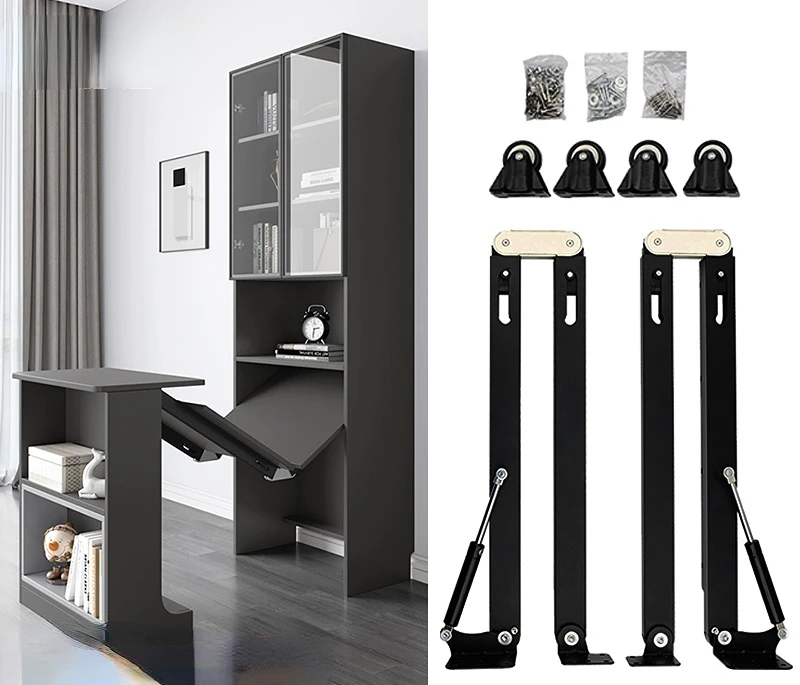 FoldingDownTableRetractableMultifunctionalTableBookTable