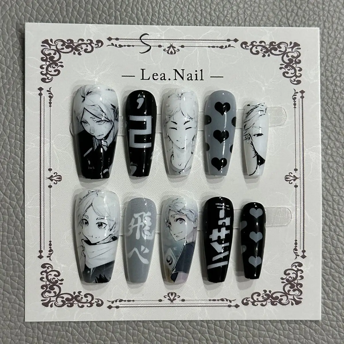 Exquisite Bungo Stray Dogs Inspired Press-On Nails with Creative Manicure Jewelry Design