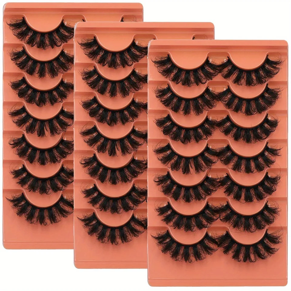 Fluffy 8D Volume Curly False Eyelashes 21 Pairs