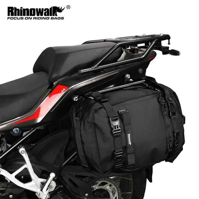 Bolsa Traseira de Motocicleta para viagem, Bolsa à Prova d'Água de moto, Armazenamento Interno para Selim de moto, Case para Bagagem de moto, Lado da Cauda Lateral de moto, 30l, 20l, 10l, Rhinowalk, 1