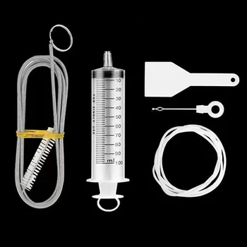 /KQM/5Pcs/set Clean Brush Anti Clogging Kit Refrigerator Drain Wash Brush Suction Syringe Hose Fridge Drain Hole Cleaner Stick 1