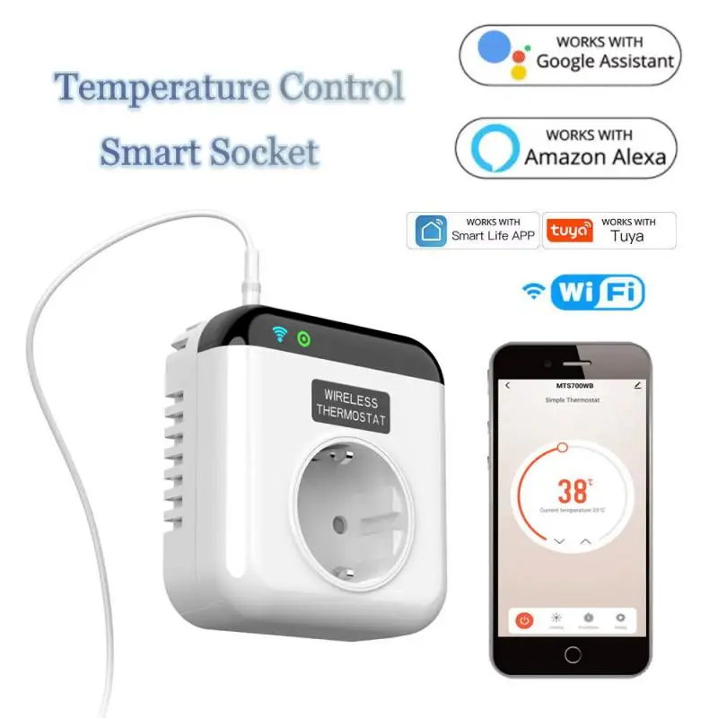 Wifi Smart Termostatico Socket Regolatore Di Temperatura Programmabile Per Smartlife Alexa Google Assistant Home Intelligent Socket