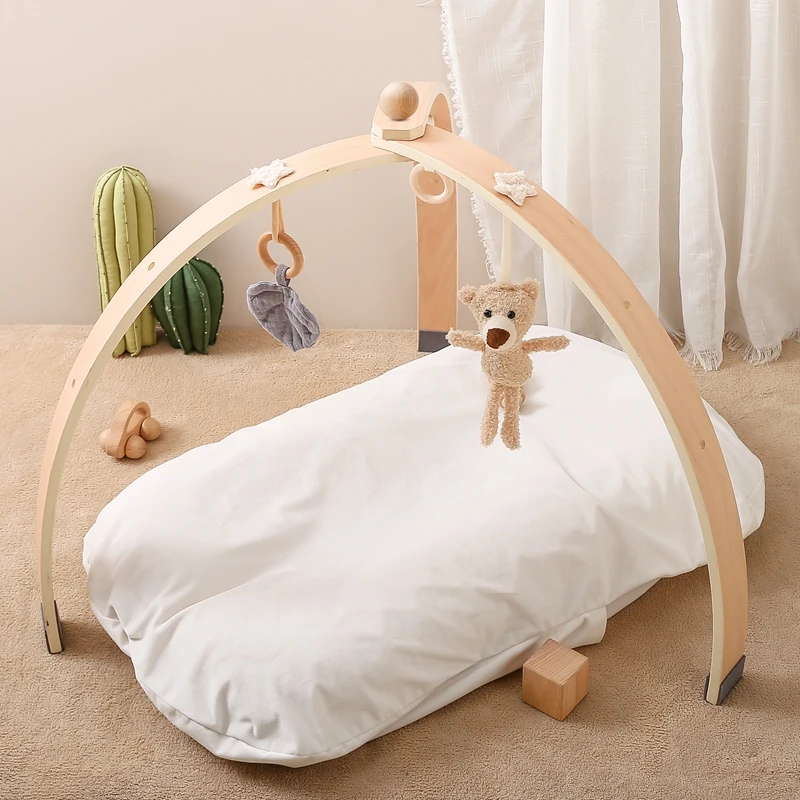 Baby Rakete Holz Dreieck Spielen Gym Rahmen Rassel Spielzeug Neugeborenen Mobile Hängen Sensorischen Spielzeug Rahmen Raum Dekorationen Spielzeug Geschenk Kinder – Detail 19