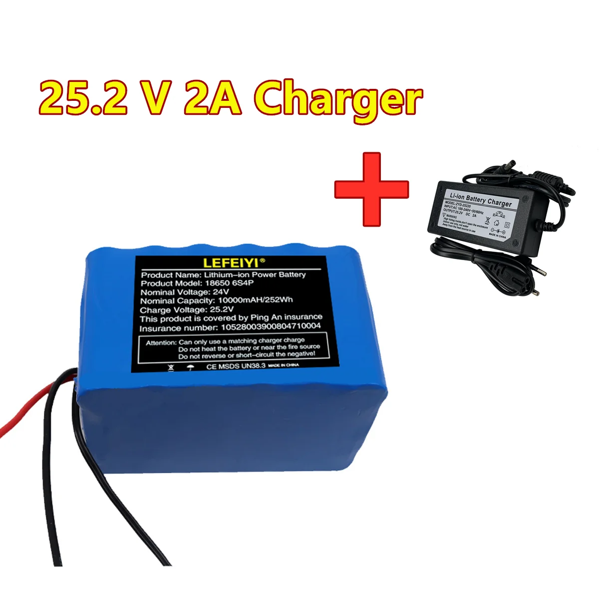

6s4p 24V 10Ah 18650 Lithium Battery 25.2V 10000mAh