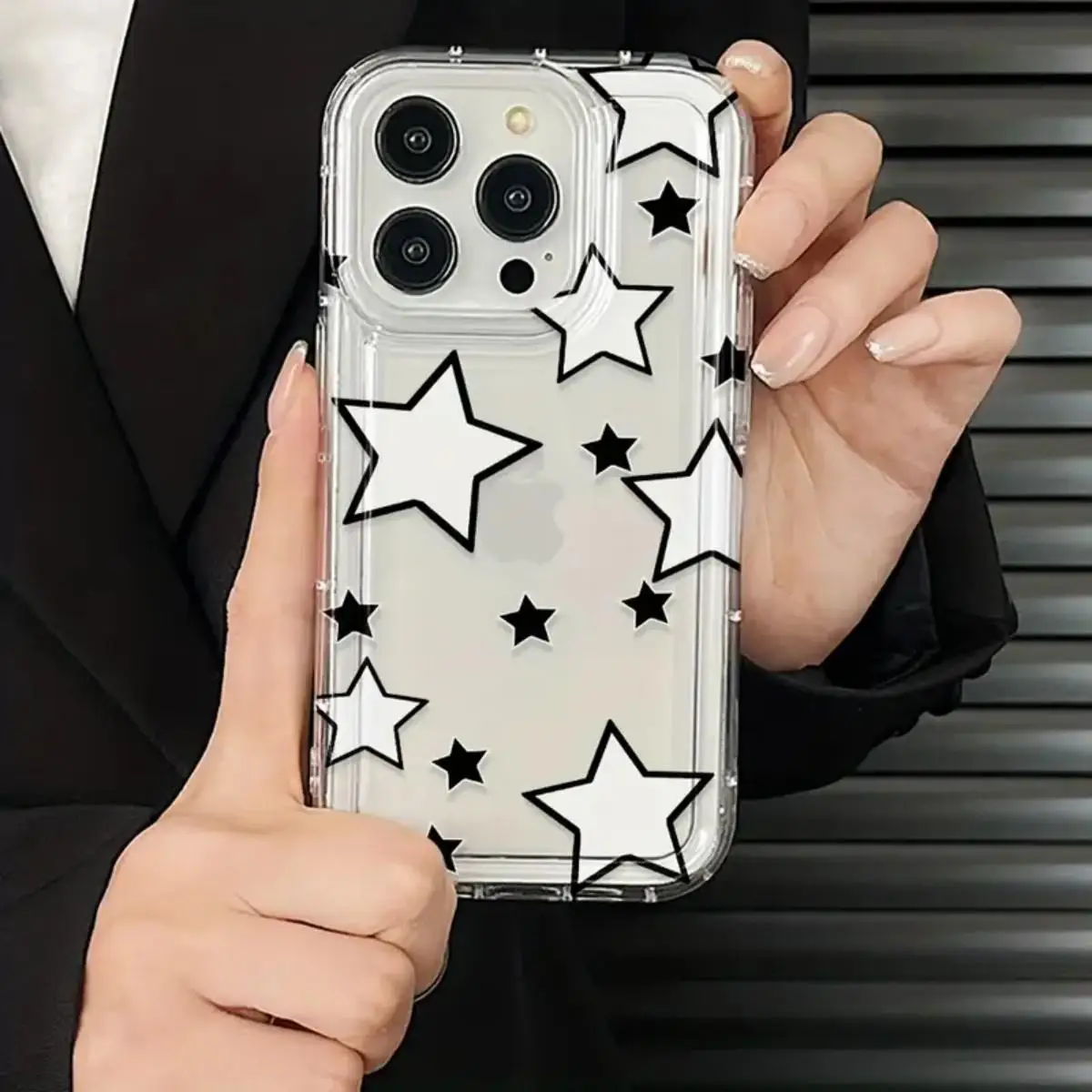 Clear Case with Small Flower Daisy Pattern