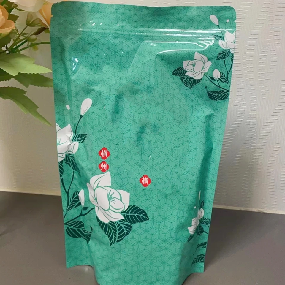 250 g/500 g Chinesische Teekannen mit wiederverschließbarem Reißverschluss, Jasminblüten-Grüntee, recycelbarer Verschluss, keine zusätzliche Verpackung_voghion.com