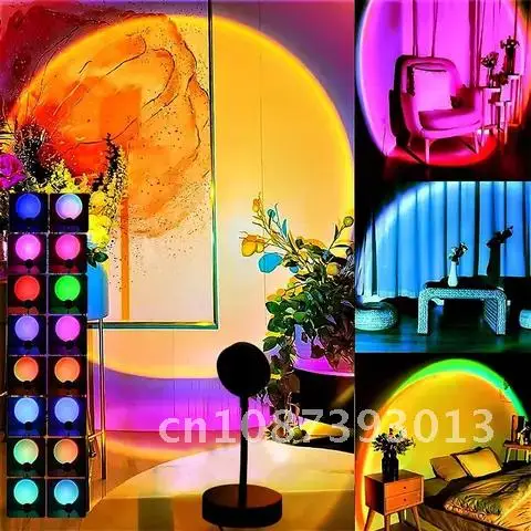 

Sunset Projection Lamp Led Sunset Lamp Bluetooth APP Remote Night Lamp Led Lights For Bedroom Decoration Photography Background