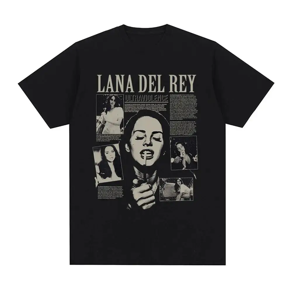 가수 Lana Del Rey 프린트 T 셔츠 남성 여성 패션 힙합 streetwear..