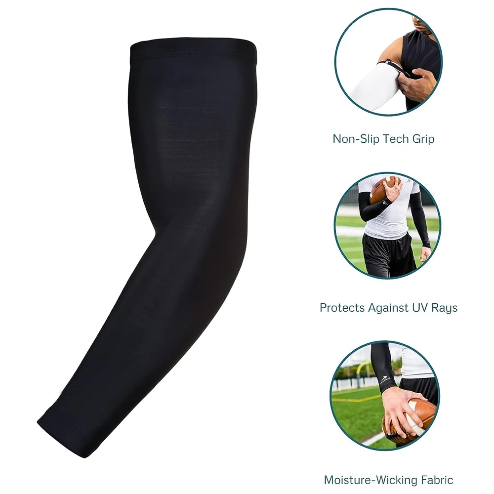 Youth Long Arm Sleeve Compression Tennis Elbow Sleeve Sports Sleeves Pad cooling arm sleeves sun protection arm sleeves arm sleeves basketball elbow protectors For Basketball Baseball Softball Volleyball 1Pcs