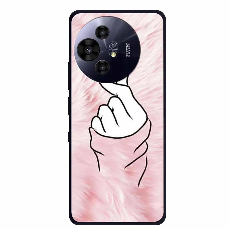 Black Silicone Protective Back Cover - Stylish and Durable Bumper Coque for TCL 50 Pro NxtPaper 5G
