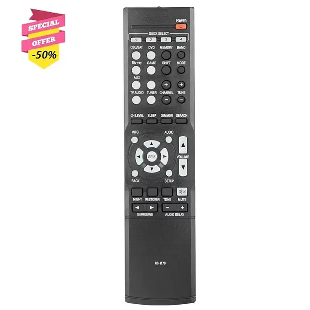 Télécommande De Rechange Denon RC-1253 - Compatible AVR-X2800H, AVR-S970H, AVC-X3800H - Infrarouge, Sans Programmation