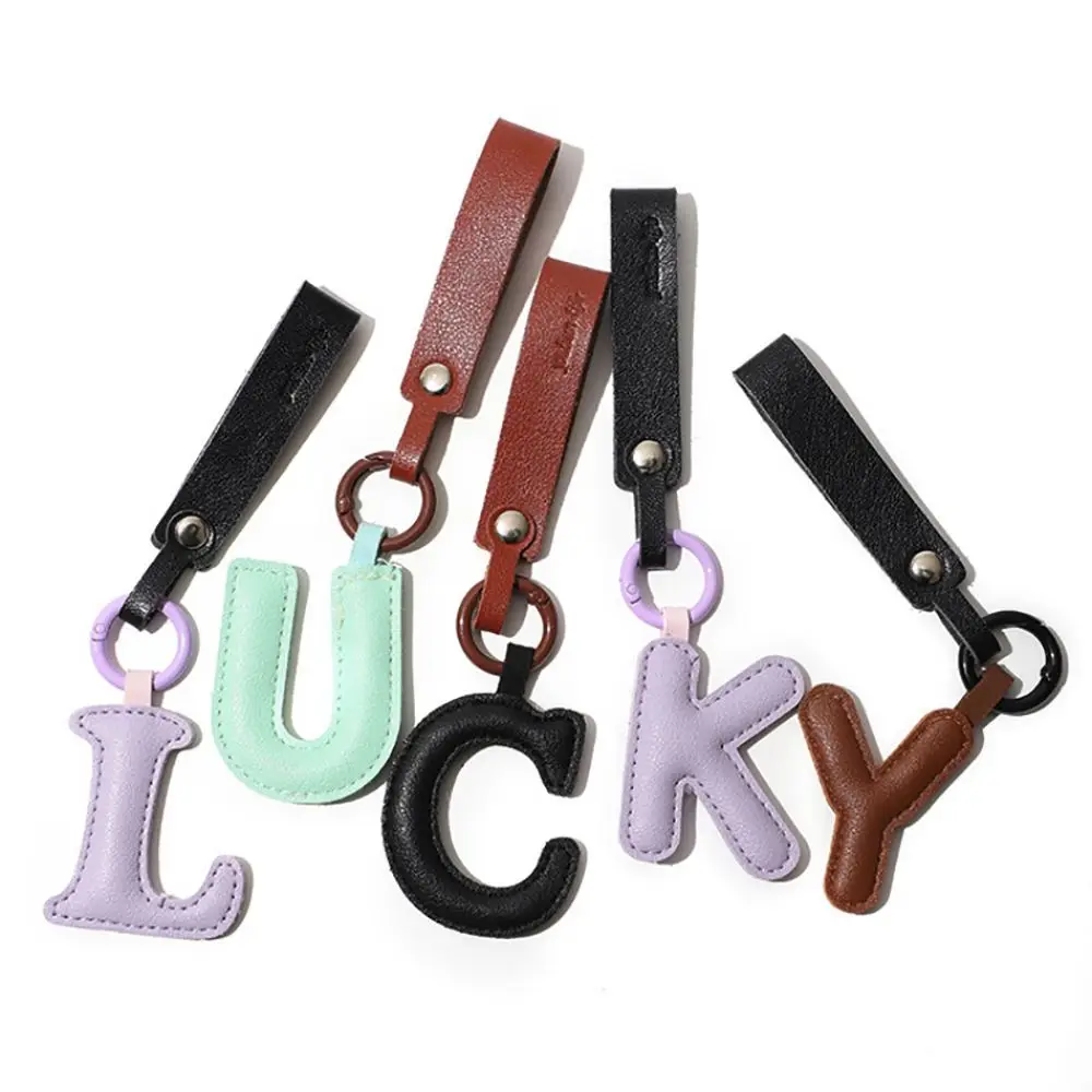 

HOT Creative PU 26 Letter Key Chain Alphabet Letter Car Key Accessories Business Key Holder Women Bag Pendant Keyring Decoration