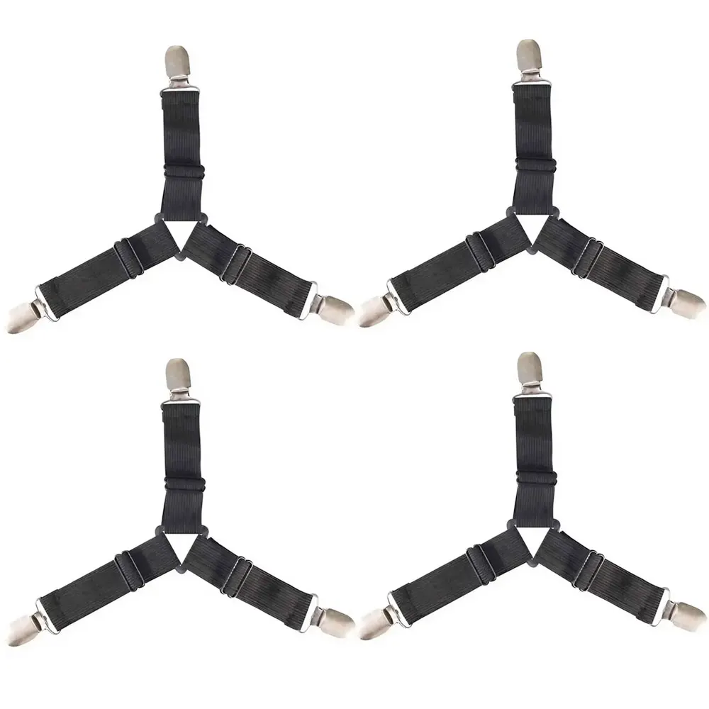 4-Piece Adjustable Dual Clip Sheet and Cover Fasteners with Anti-Slip Feature
