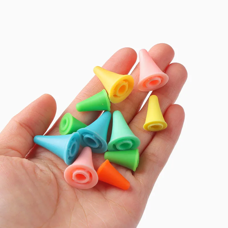

20Pcs Multicolor Knitting Needles Point Protectors 2 Sizes Rubber Cone Knitting Needle Caps Stoppers Knitting Craft Accessories