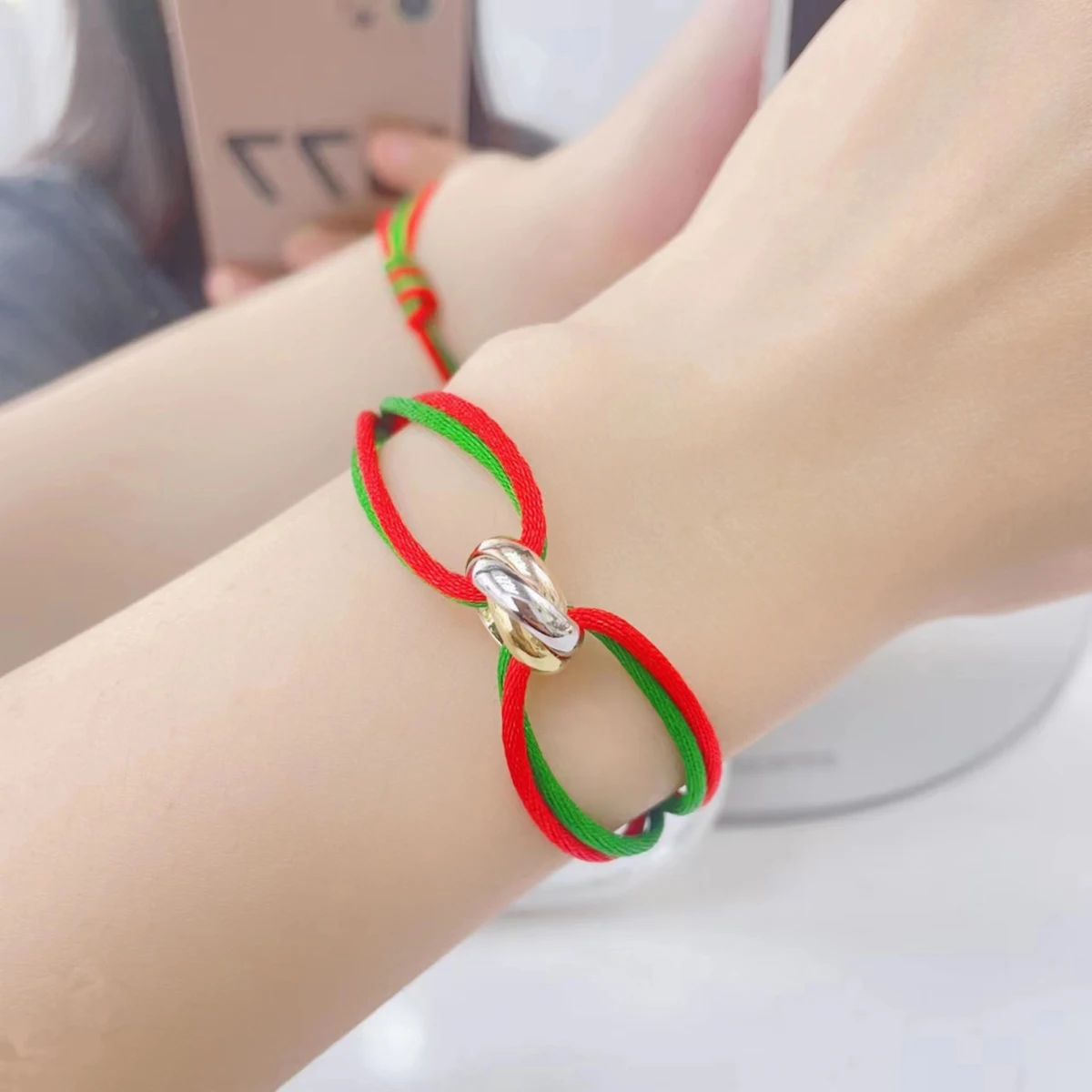 Fashion Rope Bracelet with Creative Colorblock Design - Men's & Women's Accessory Gift