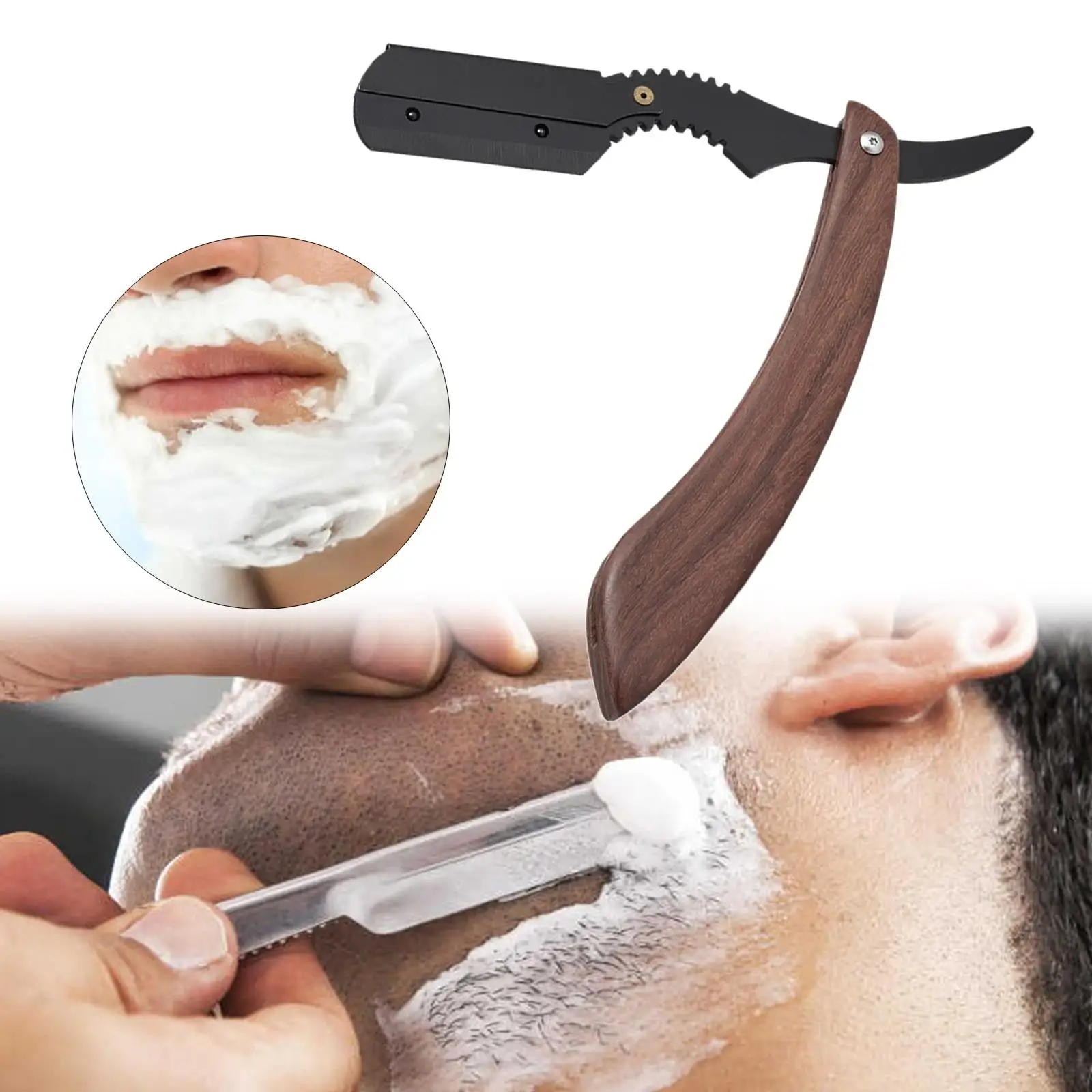 Straight Edge for Handle Rust Free Close Shaving Professional