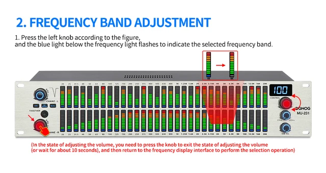  CHNOOI Ecualizador gráfico de 31 bandas de audio ecualizador  digital de audio profesional sistema de sonido ecualizadores profesionales  (color : plateado) : Instrumentos Musicales